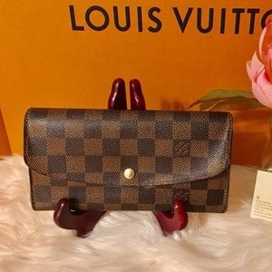Authentic Louis Vuitton Emilie wallet damier ebene